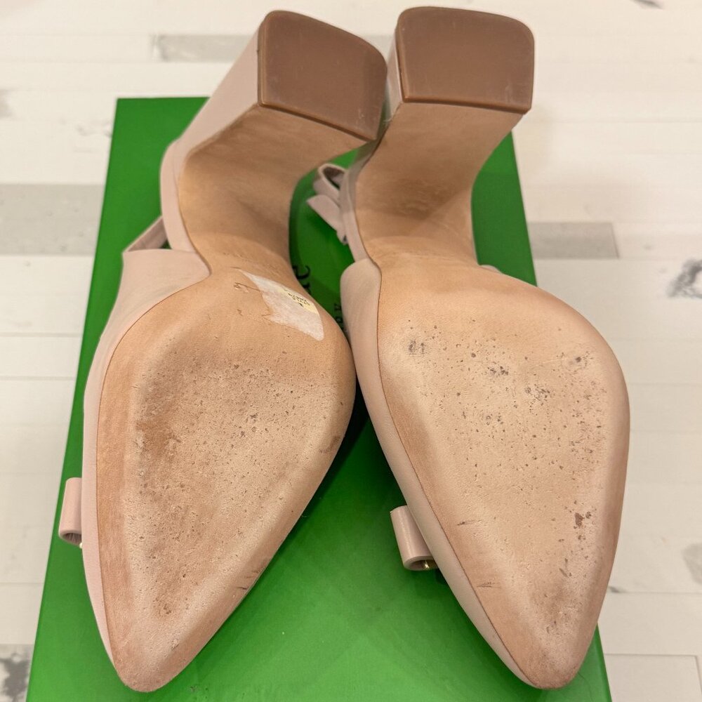 Kate Spade Bowdie Slingback Pumps Pale Vellum - Picture 12 of 12